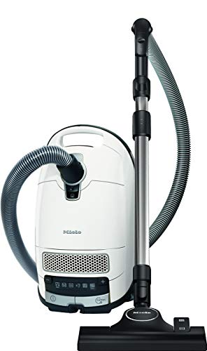 Miele S 8340 Bodenstaubsauger mit Beutel / 890 Watt / 4,5 l Staubbeutelvolumen / 3-teiliges Zubehör / 12 m Aktionsradius / Silence-System / Universal-Bodendüse / AirClean Filter / Lotosweiß